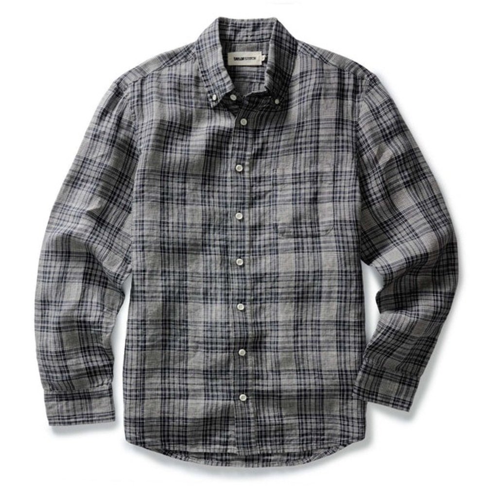 Taylor Stitch - The Jack in Navy Plaid Linen